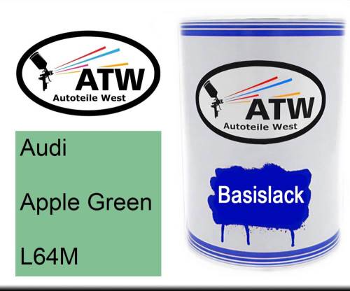 Audi, Apple Green, L64M: 500ml Lackdose, von ATW Autoteile West.